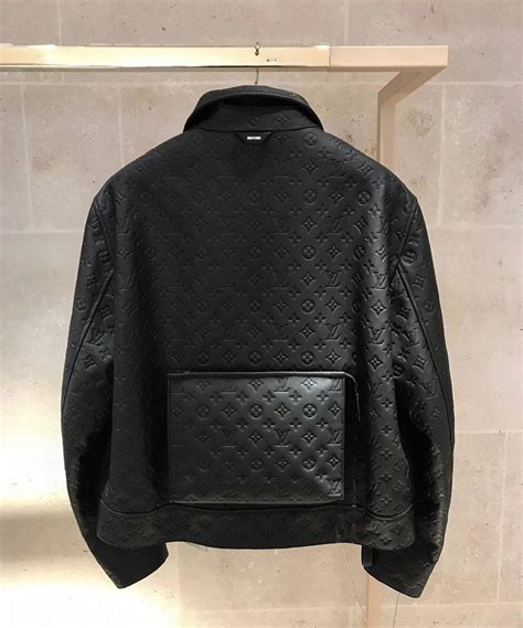 lv leather jackets|luxury black leather jacket.